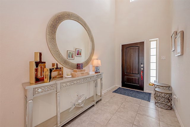 view of tiled entryway