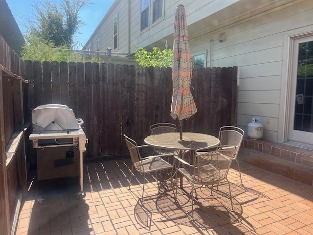 view of patio with grilling area