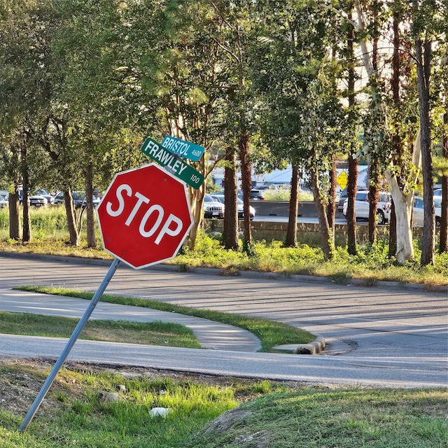 view of community sign