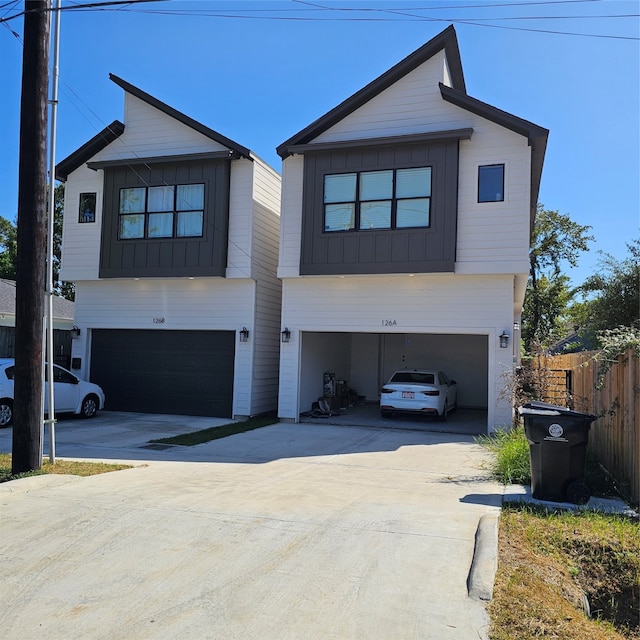 view of front of house featuring a garage