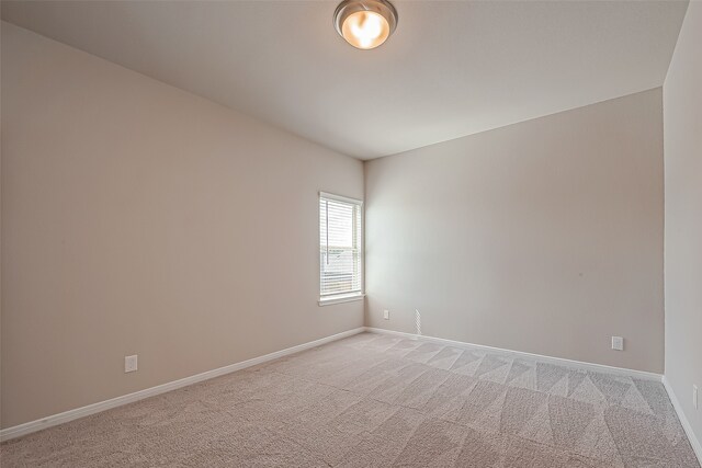 spare room featuring light carpet