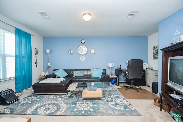 view of carpeted living room