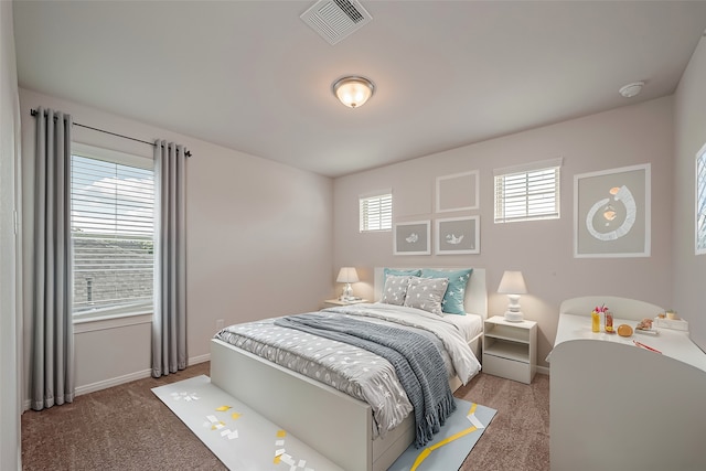 bedroom with carpet floors