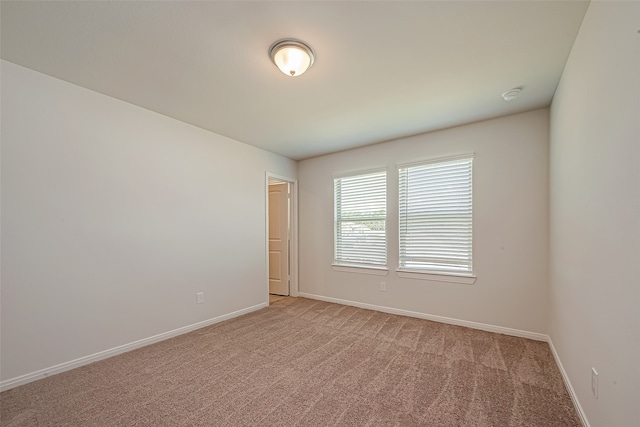 spare room with light carpet