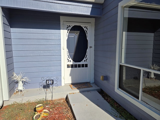 view of doorway to property