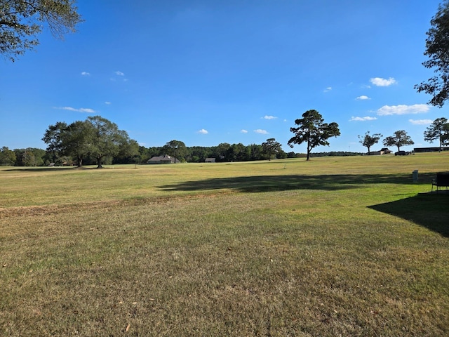 view of yard with a rural view