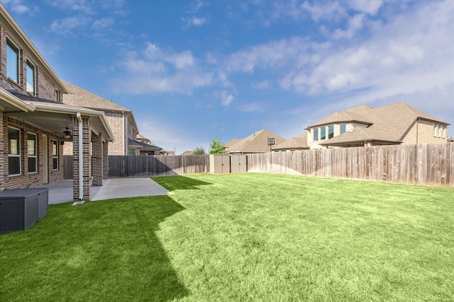 view of yard featuring a patio area