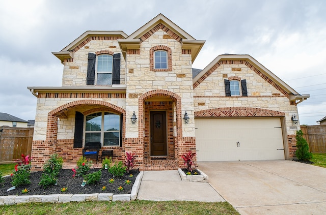 view of front of home featuring a garage