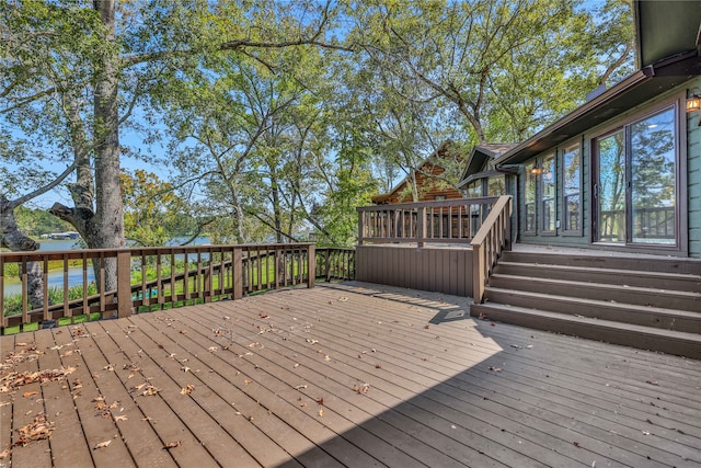 view of wooden terrace