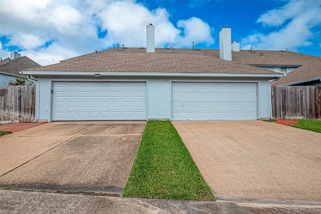 exterior space featuring a garage