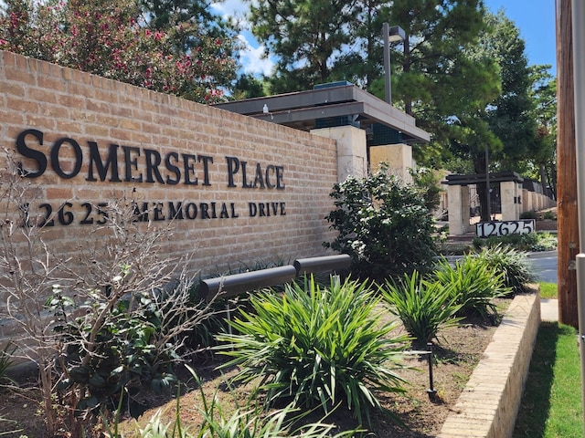 view of community sign