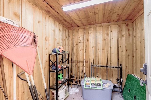 view of storage area