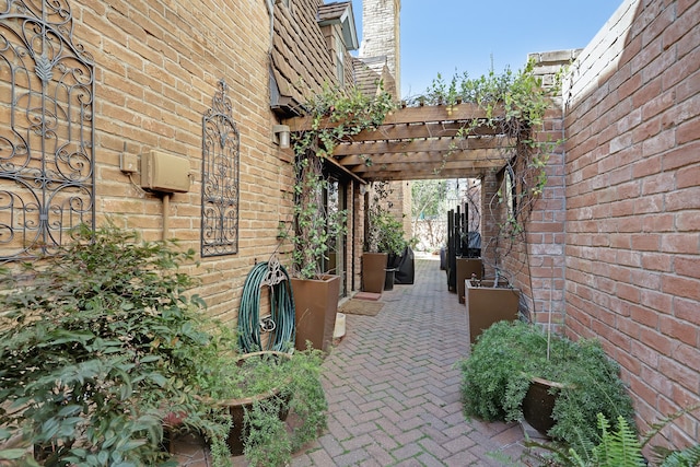 view of patio / terrace with a pergola