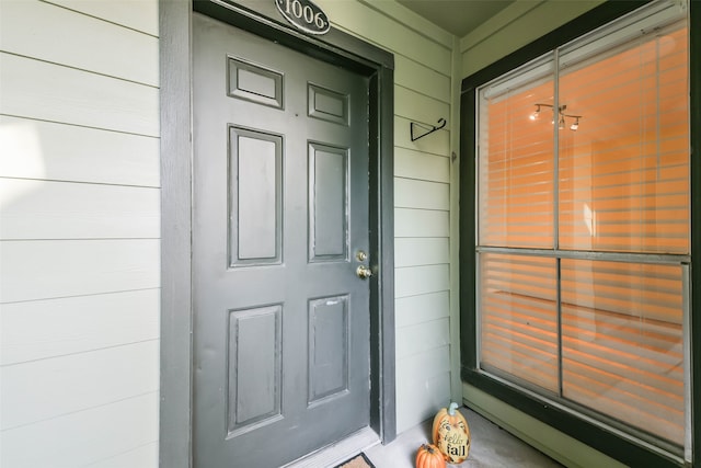 view of doorway to property