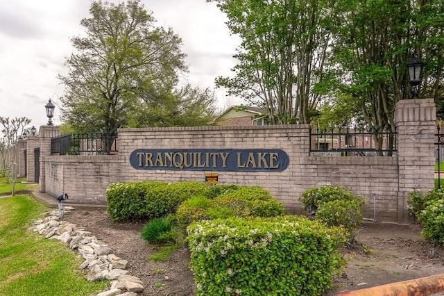 view of community sign