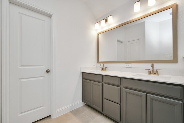 bathroom featuring tile patterned floors and vanity