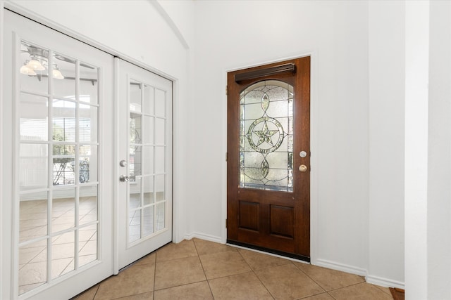 view of tiled entrance foyer