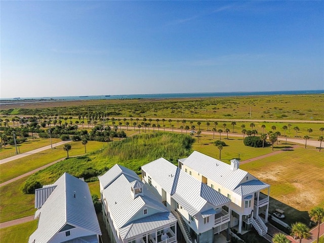 birds eye view of property with a rural view