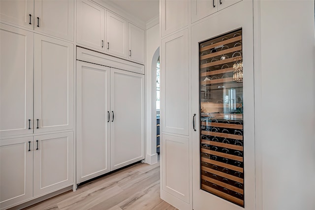 interior space featuring wine cooler