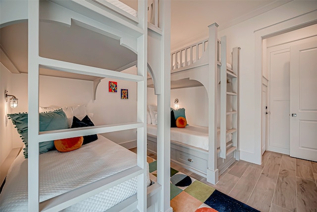 bedroom featuring light wood-type flooring