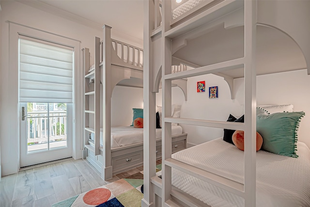 bedroom featuring light hardwood / wood-style flooring