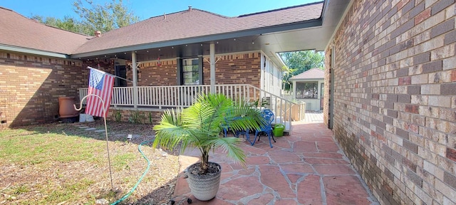 view of patio with covered porch