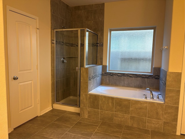 331 W Bend Dr, League City, TX 77573 - full bath featuring a shower stall, a bath, and tile patterned flooring