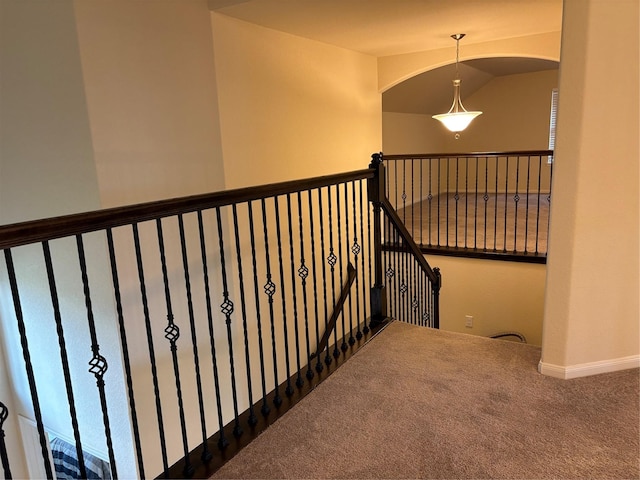 331 W Bend Dr, League City, TX 77573 - stairway featuring carpet and baseboards