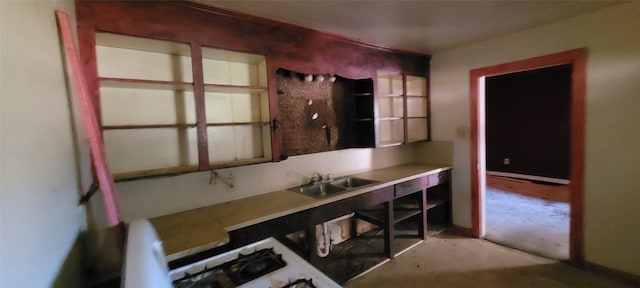 bathroom with sink and a baseboard heating unit