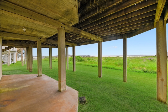 view of yard with a patio area