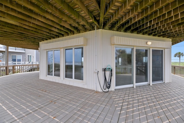 view of patio featuring a deck