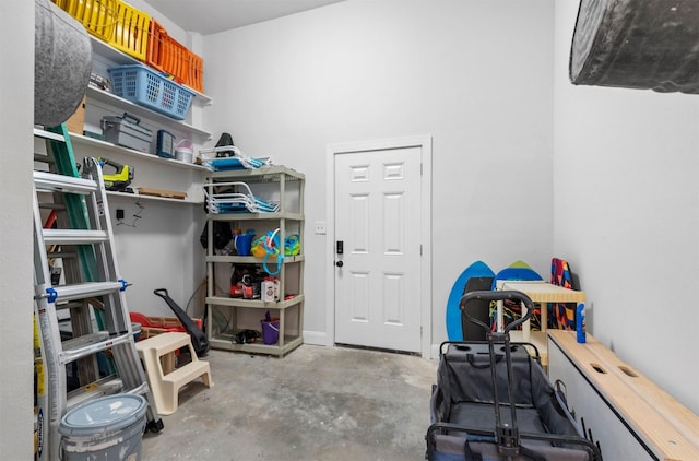 view of storage room