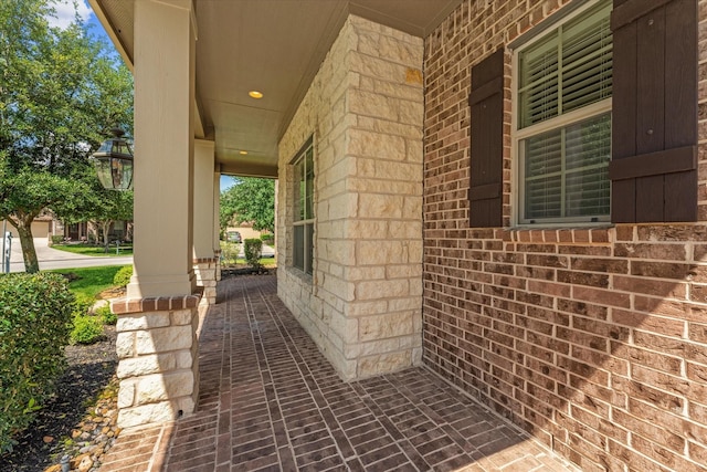 view of patio / terrace with a porch