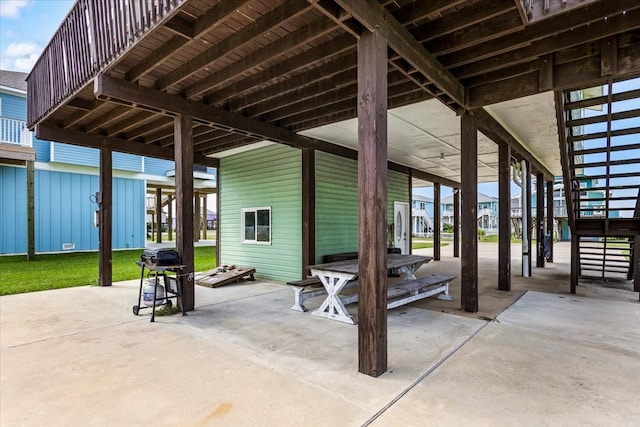 view of patio / terrace with a grill