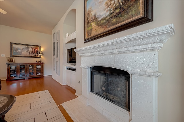 living room featuring hardwood / wood-style flooring