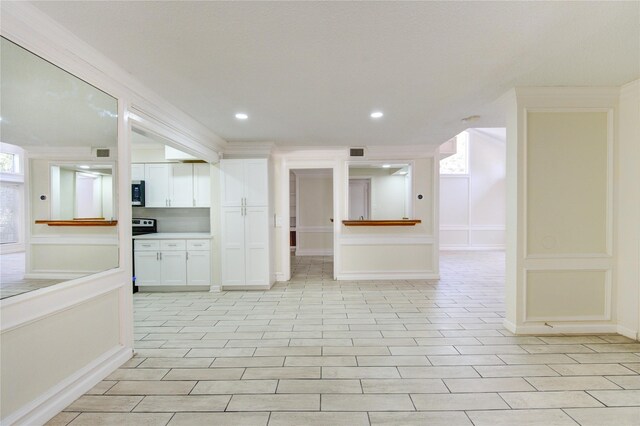 interior space with white cabinetry