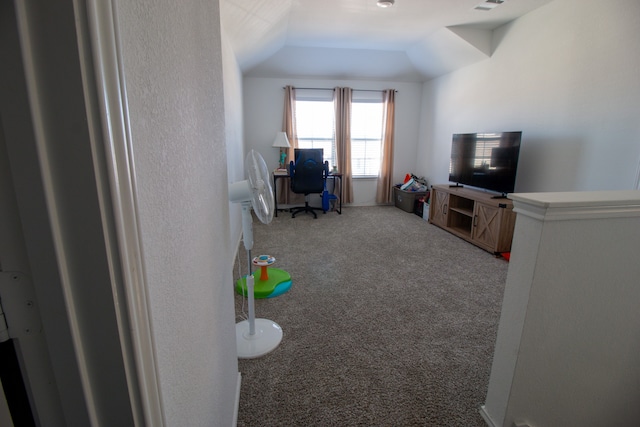 interior space with lofted ceiling