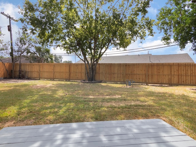 view of yard featuring a deck