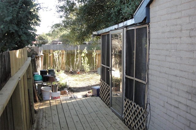 wooden terrace with fence