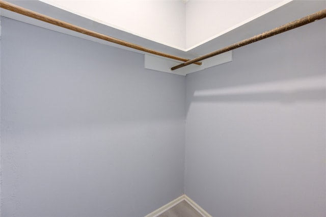 view of walk in closet