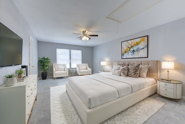 bedroom with ceiling fan