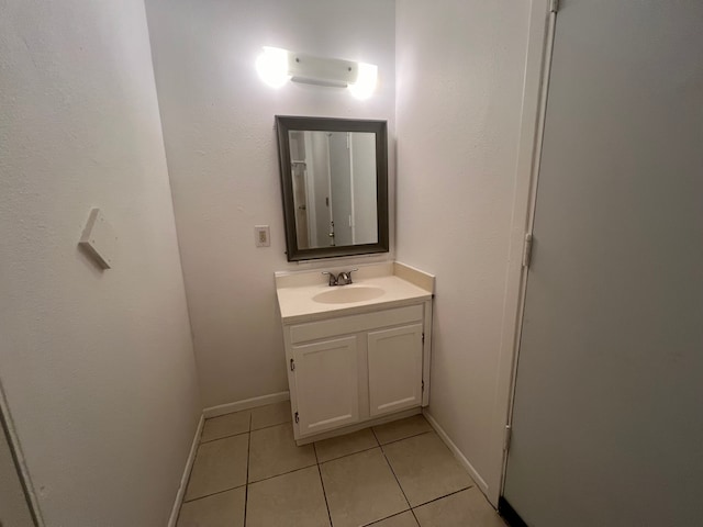 bathroom featuring vanity and tile patterned floors