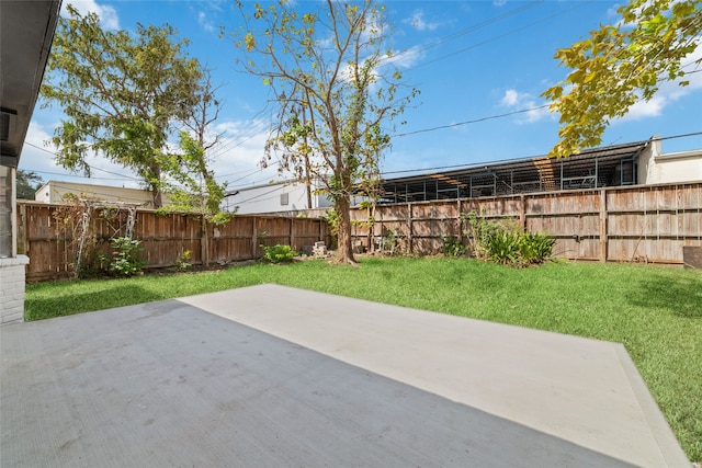 view of yard featuring a patio area