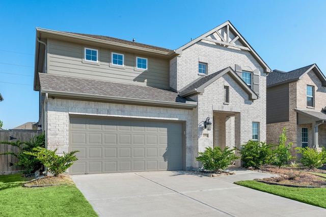 craftsman-style house featuring a garage