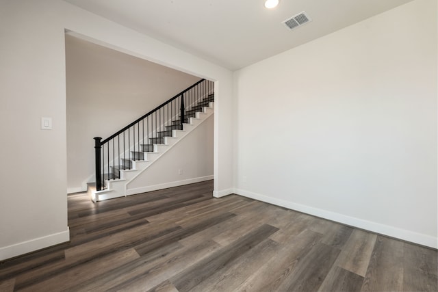 interior space featuring dark wood-type flooring