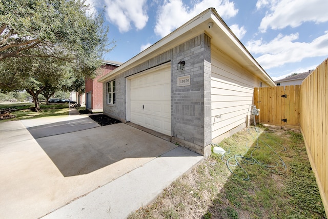 garage with wooden walls