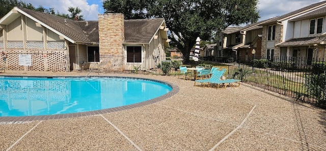 view of pool with a patio area