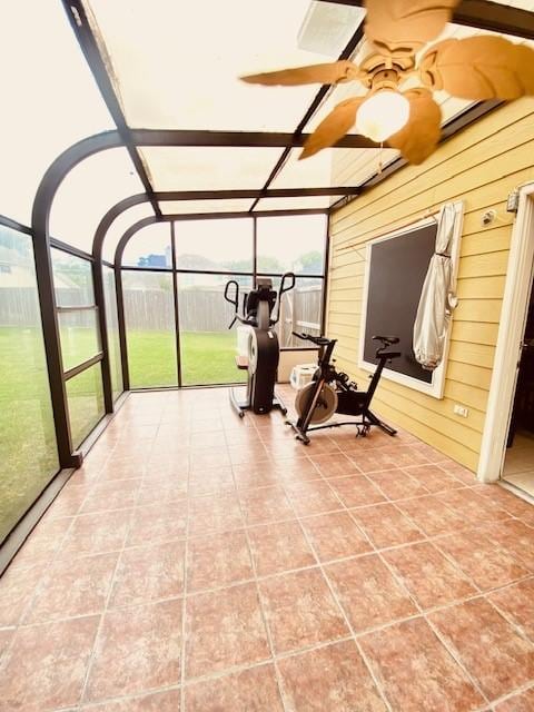 19603 Huckleberry Branch Ct, Spring, TX 77388 - sunroom / solarium with healthy amount of natural light and ceiling fan