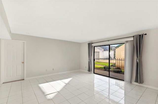 view of tiled spare room