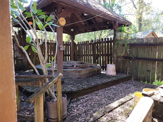 view of yard featuring a gazebo